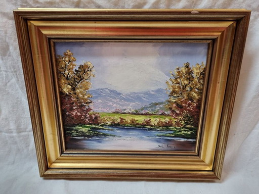 peinture de Isabelle Del moral (paysage de montagnes)