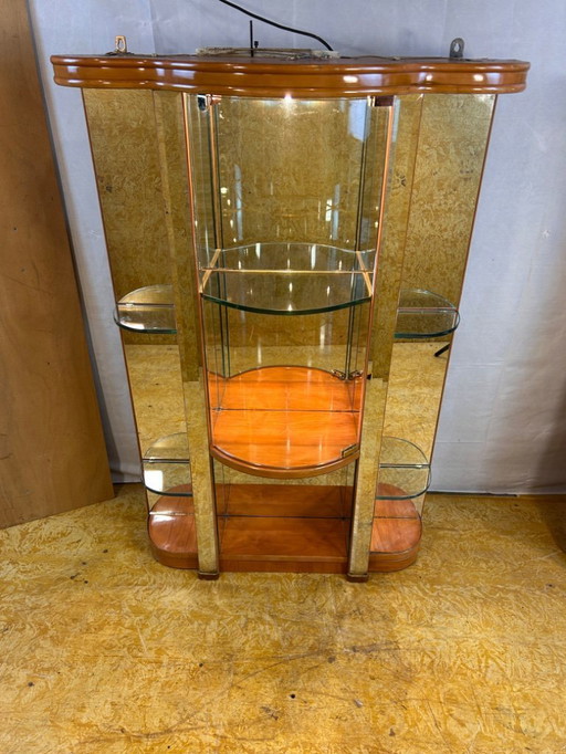 Art Deco Style Hanging Cabinet & Perfume Counter – Ex-English Perfume shop Display  A rare and striking pair of Art Deco style s