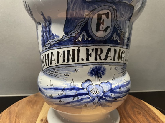 Image 1 of Delft blue apothecary jar with lid