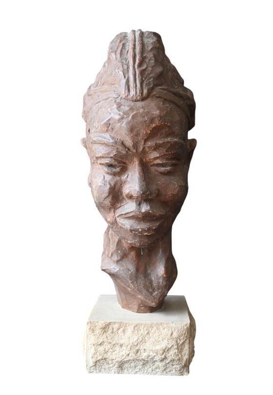 Image 1 of Paul Sersté (1910-2000) Terracotta Bust Africanist