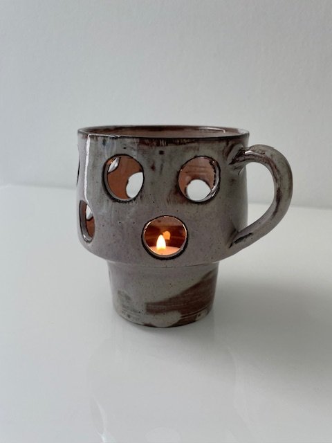 Image 1 of Vintage ceramic candle holder by Henk Potters - playful and sculptural design
