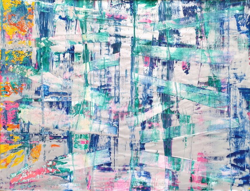 Jürgen Angeler - Glittering Silver – schilderijen tekeningen, Canvas (photo 2 of 21)