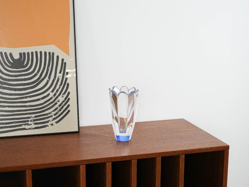 Mayflower glass vase, Swedish design, 1960s, designer: Jan Johansson, manufacturer: Orrefors