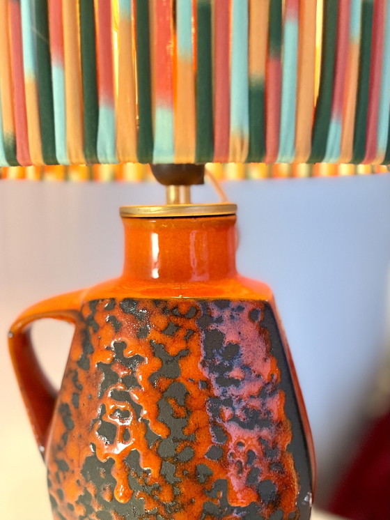 Image 1 of 1970s Fat Lava Lamp with Pop Art Shade