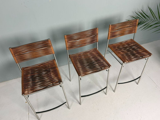 Image 1 of Tito Agnoli – Ensemble de trois tabourets de bar « Miss B », Italie, 1997