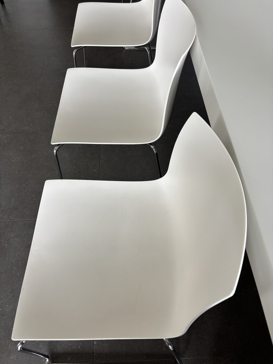 Image 1 of Arper Catifa 46 Set of 10 White Chairs