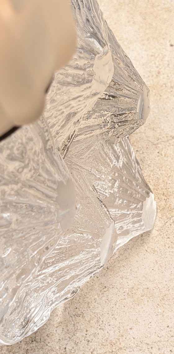 Image 1 of Daum France Crystal "Crater" Table Lamp