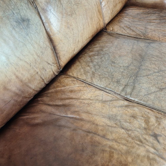 Sofá de cuero estilo Howard & Sons inglés – Siglo XX – Sofás de 3 plazas, Leather (photo 5 of 12)