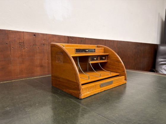 Organizzatore da scrivania inglese originale Globe Wernicke – Accessori da tavola, Vetro, Legno (photo 2 of 14)