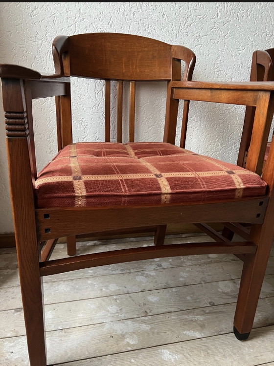 Schuitema Art Nouveau Armchairs – Textile, Wood (photo 7 of 7)