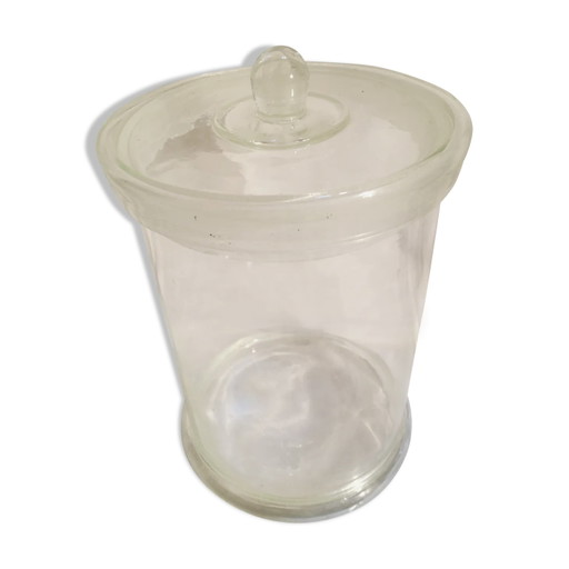 Bocal de confiseur en verre antique