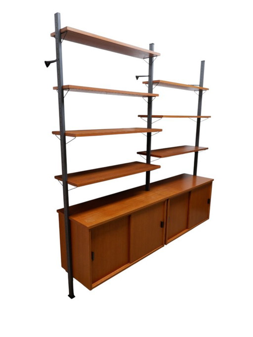 Zweedse Vintage Teak Wandkast Van Olof Pira, Jaren 60