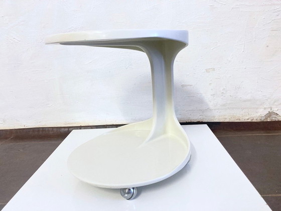 Image 1 of Plastic theewagen, bijzettafel, Space Age-design, jaren 70
