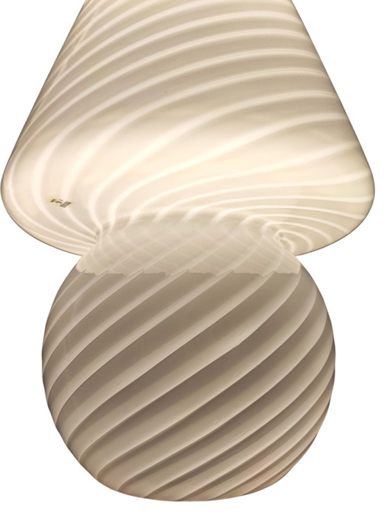 Image 1 of Lampe champignon vintage en verre de Murano à motif filigrané – Vetreria 022 - La Murrina