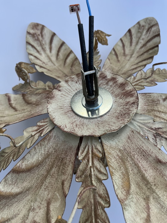 Image 1 of plafonnier vintage italien fleur masca
