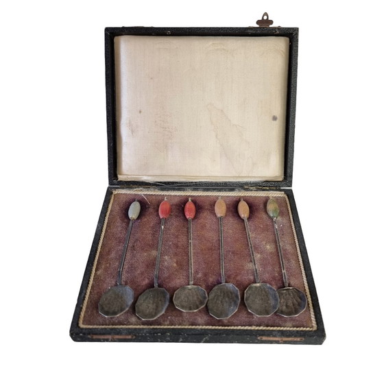 Image 1 of Cuillères à café Art Déco en métal argenté