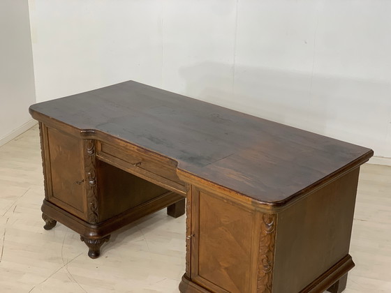 Image 1 of Wilhelminian style writing table desk around 1900