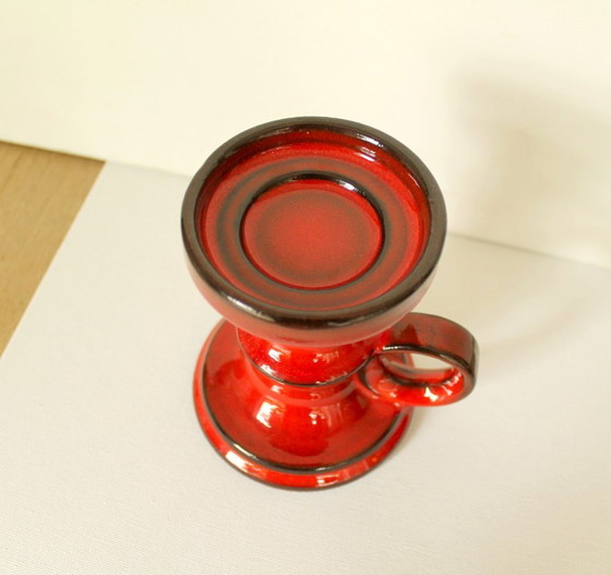 Set di candelabri vintage Goebel modello 'PAN', in ceramica rossa, anni '70. – Goebel - PAN, Portacandele (photo 6 of 14)