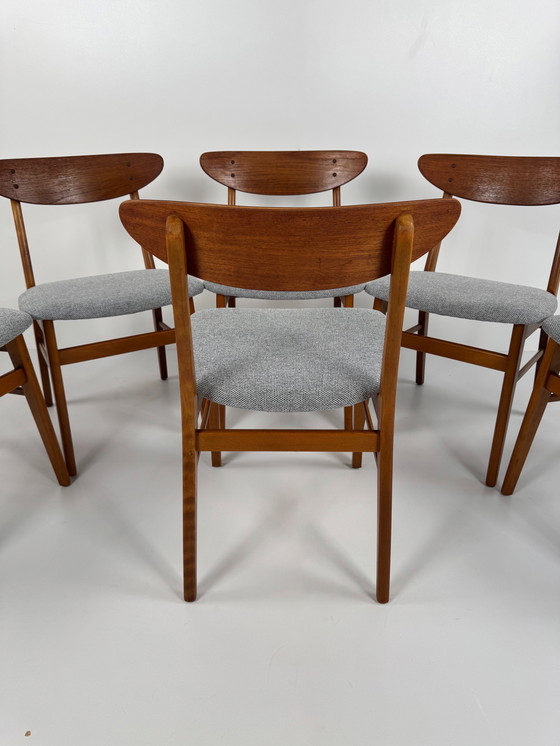 Image 1 of Set di 6 sedie da pranzo Farstrup "Modello 210" - Eleganza danese di metà secolo