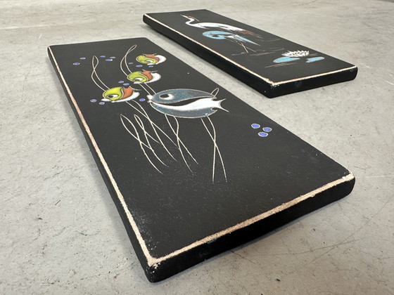 Image 1 of 2x RUSCHA Keramik wall plates