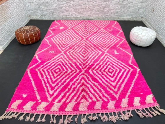 Tapis Rose Bérbere Fait Main Traditionnelle 250cmx150cm – Tappeti, Cotton (photo 2 of 9)