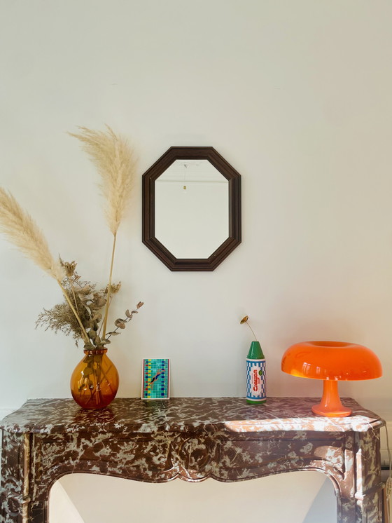 Image 1 of Miroir octogonal en bois