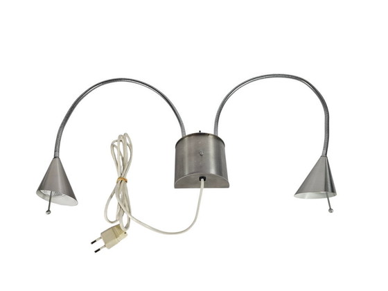 Image 1 of Hala Zeist  - flexibele armen - geborsteld aluminium - post modern - 80's