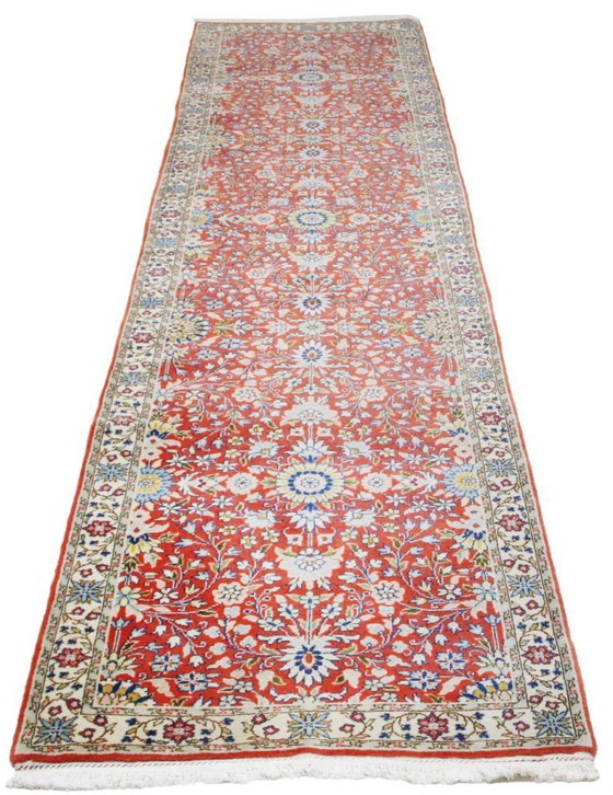 Image 1 of Origineel Hereke wollen tapijt, antiek, 350 x 80 cm