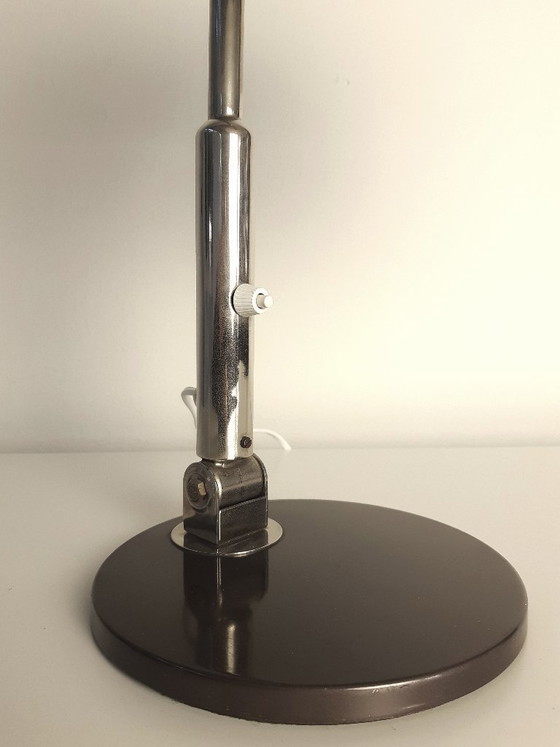 Image 1 of Hala Zeist desk lamp, anthracite-colored vintage MCM lamp, industrial lamp, mid-century modern table lamp