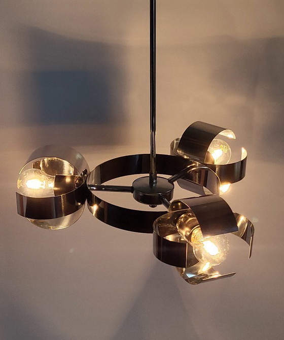 Image 1 of Suspension space age chrome 1970s