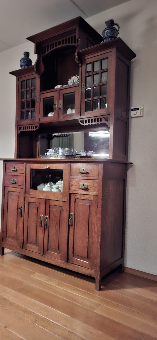 Prachtige Antieke Buffetkast Massiv Eikenhout