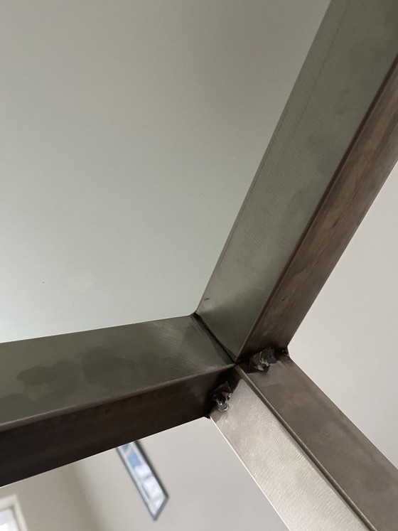 Image 1 of Table design The Conran Shop Paris — verre dépoli et métal brossé