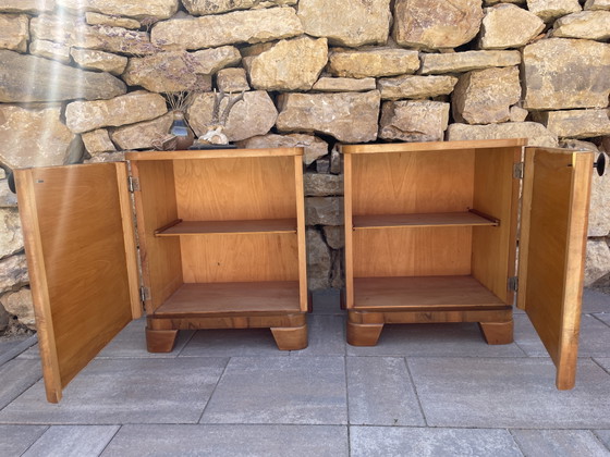Image 1 of Vintage Art Deco style bedside tables