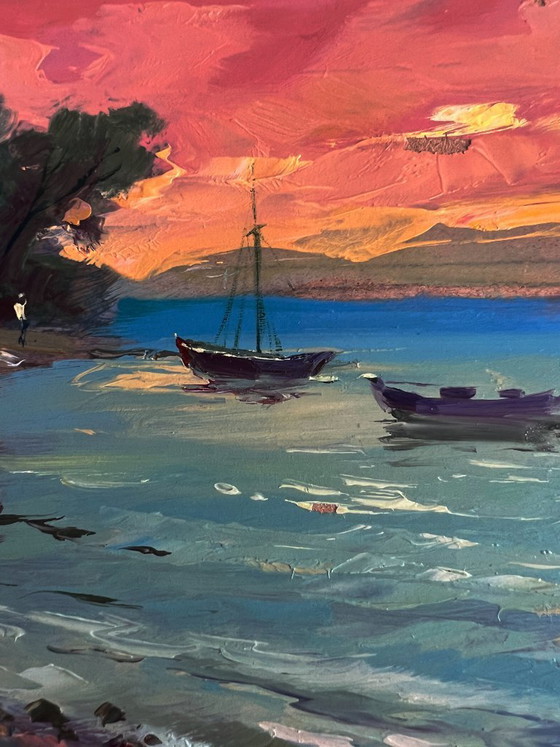 Image 1 of Bateaux au coucher du soleil