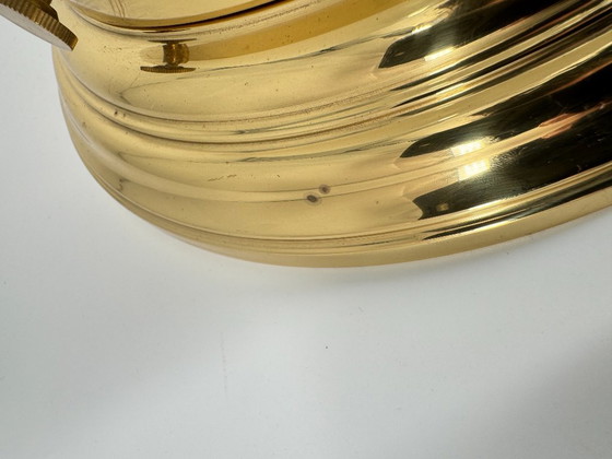 Vintage Ceiling Light - Art Déco / Mid Century Design - 2-bulb E14 - Bauhaus Style, Brass, Glass, Gold (photo 13 of 15)