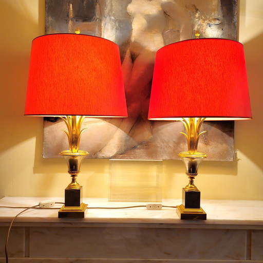 Pair Of Palm Lamps 70S Maison Boulanger