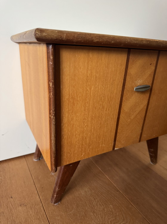 Retro nachtkastje – Metaal, Hout (photo 2 of 8)