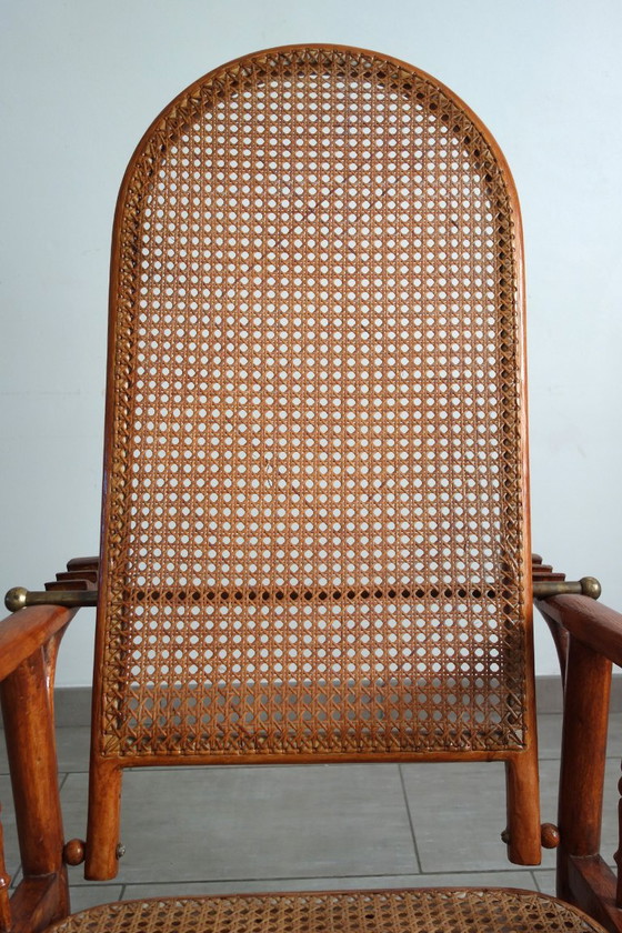 Poltrona relax regolabile Fischel circa 1900 – Poltrone relax, Vimini, Ottone (photo 9 of 19)