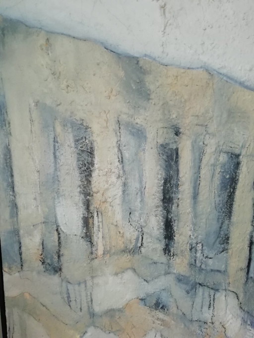 Posts by the sea abstract