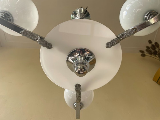 Image 1 of Hängelampe Deckenlampe Lampe Art Deco 1930 Französisch