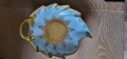 Precioso cuenco de porcelana vintage de Karlsbad con forma de hoja – schalen, Porcelain