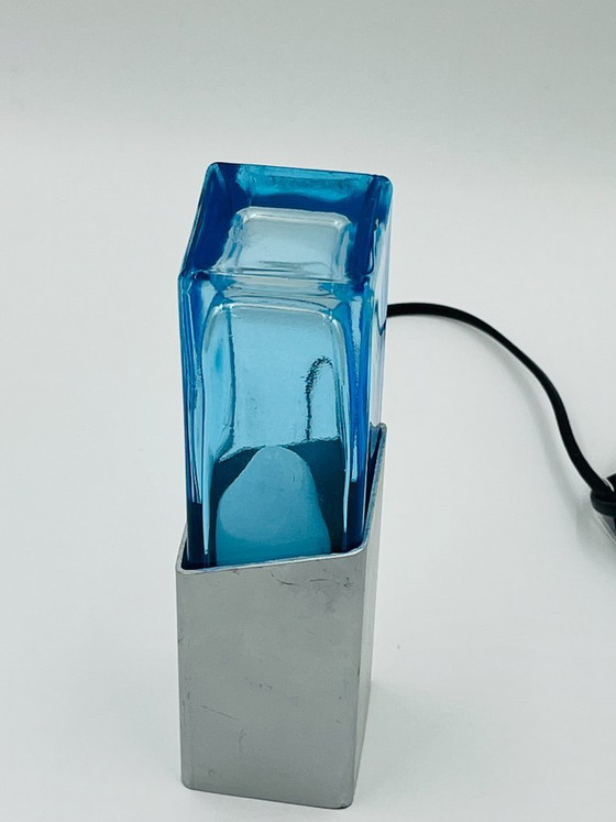 Space Age Lamp, Murano Glass Block, 1970 – Table lamps (photo 5 of 11)