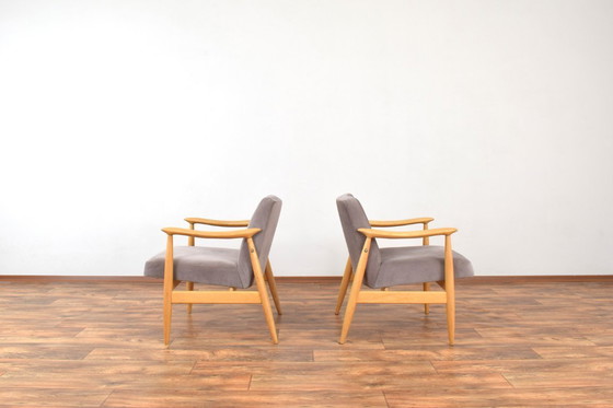 Image 1 of Fauteuils lounge polonais du milieu du siècle par J. Kędziorek, années 1960. Ensemble de 2.