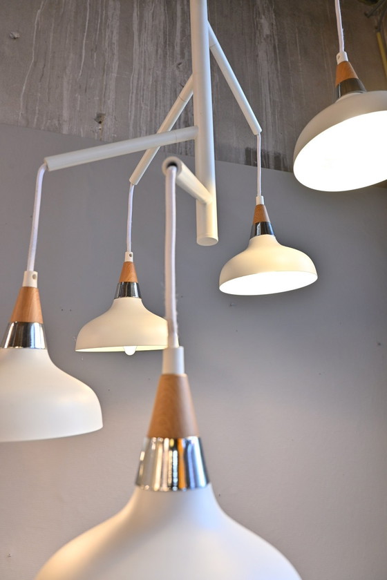 Image 1 of Scandinavisch Design Hanglamp met 5 Kapjes door Havsö Zweden