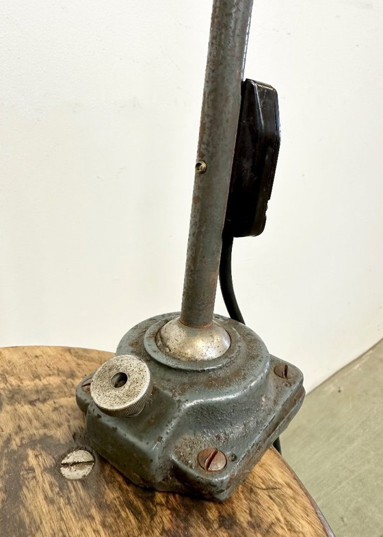 Image 1 of Large Grey Industrial Workshop Table Lamp, 1960s