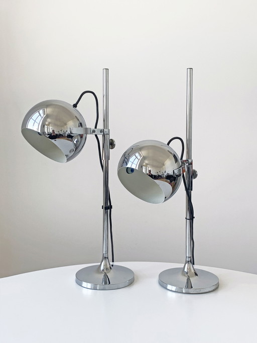 2x Space Age Hillebrand Tischlampen