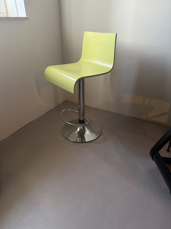 1 Barkruk In Hoogte Verstelbaar – Barkrukken, Metal, Wood (photo 6 of 6)