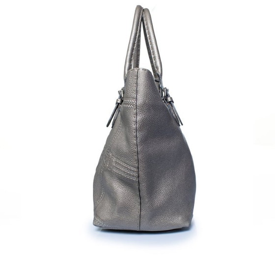 Image 1 of Fendi, silver selleria grand borhese leather handbag