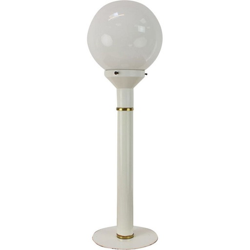 Vintage metal and glass table lamp, Hungary 1970