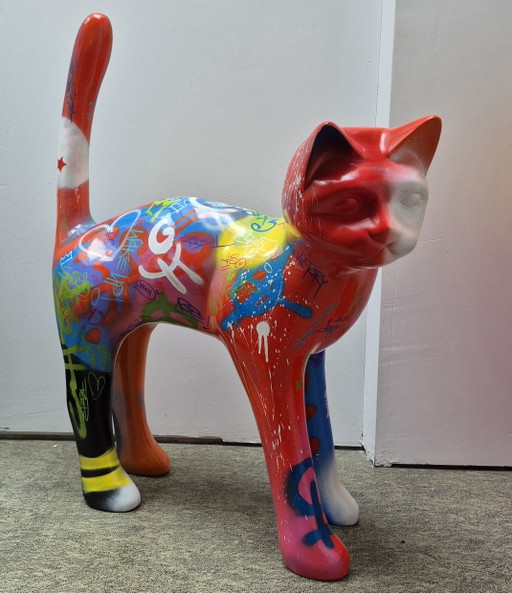 Statue de chat en polyester